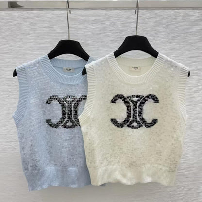 Fashionable Fully Sequined Vest