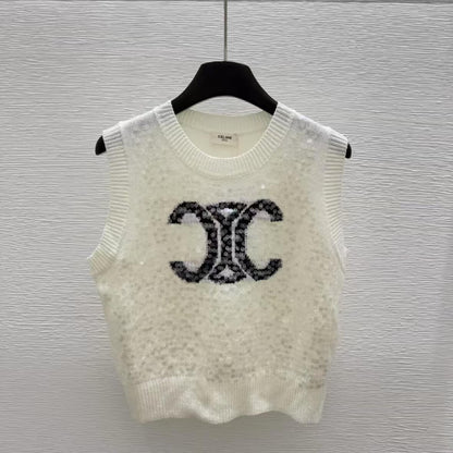 Fashionable Fully Sequined Vest