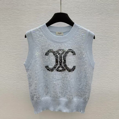 Fashionable Fully Sequined Vest