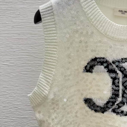 Fashionable Fully Sequined Vest