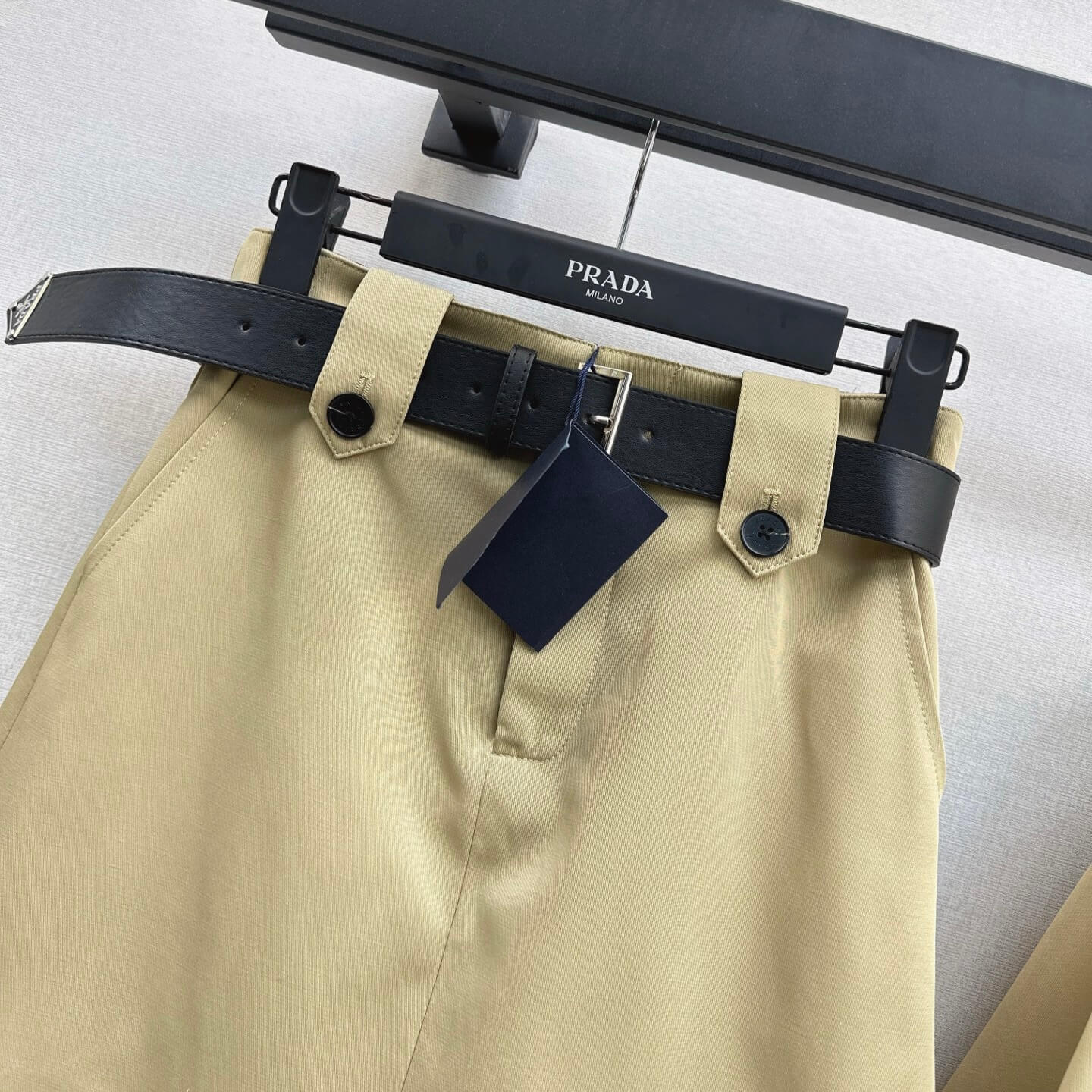 Vintage Utility Mini Skirt in Trench Fabric