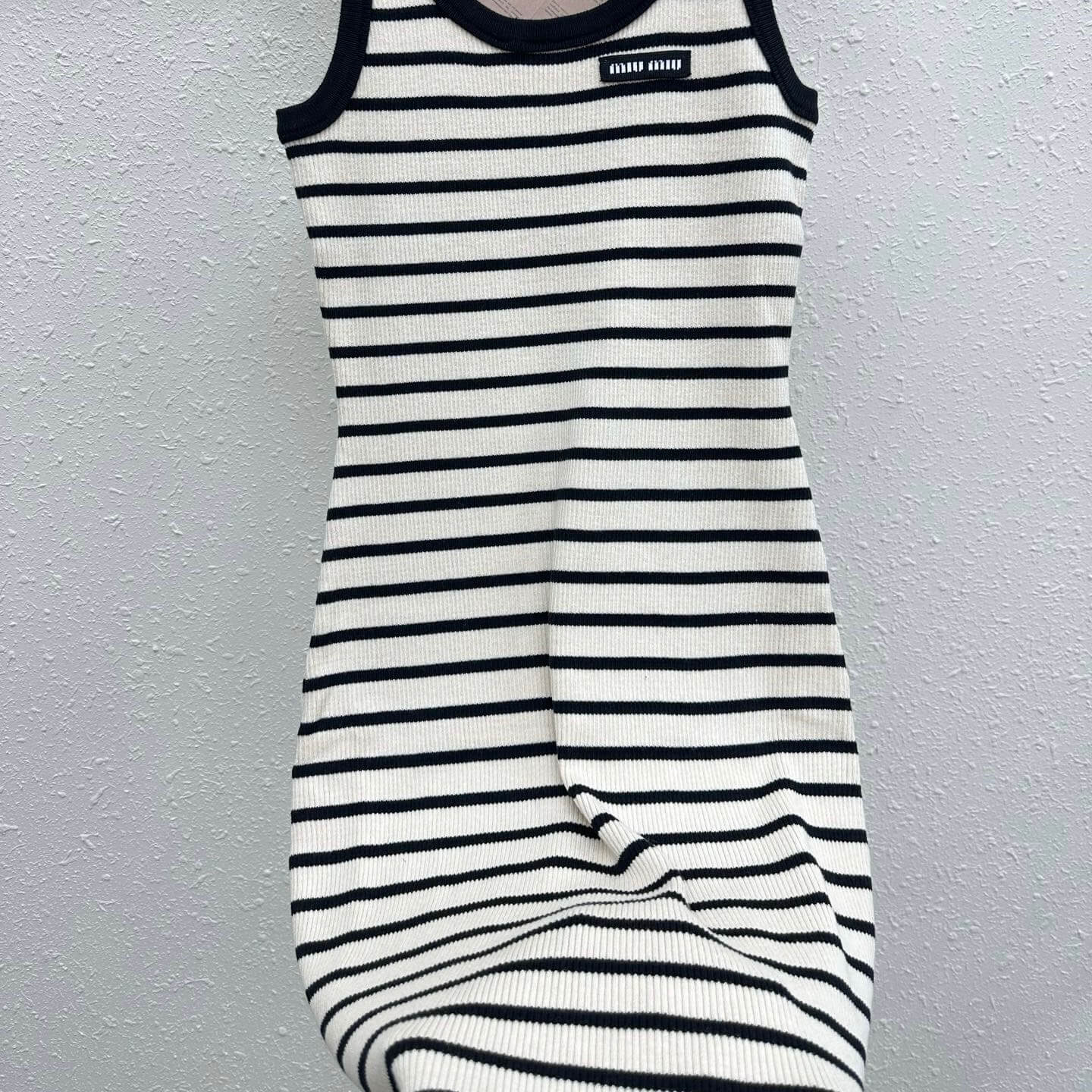 Classic Versatile Striped U-Neck Vest Dress