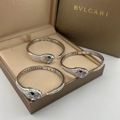 Serpent Collection Colored Diamond-Eye Bracelet