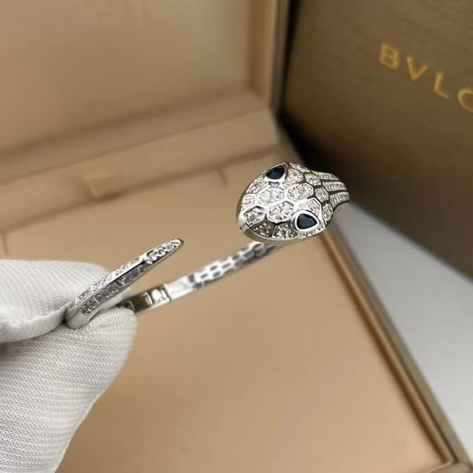 Serpent Collection Colored Diamond-Eye Bracelet