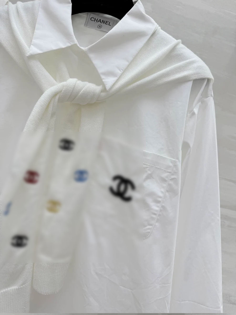 Shawl style two-piece shirt set (vintage series)