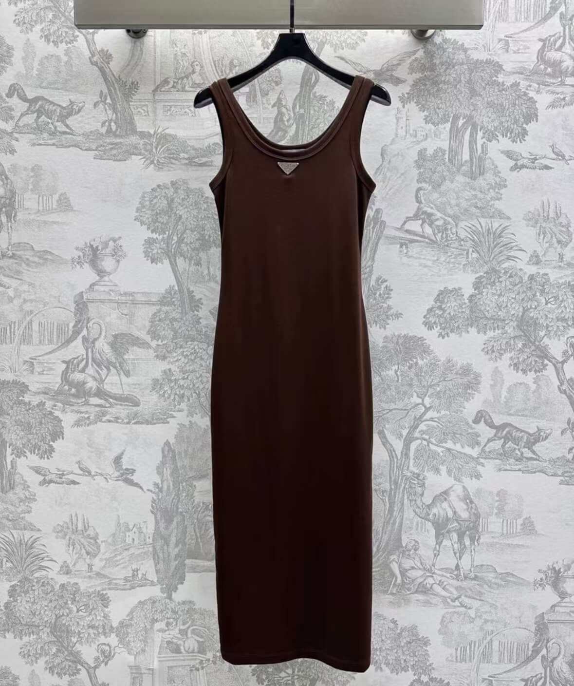 Classic Cropped Solid Color Vest Dress