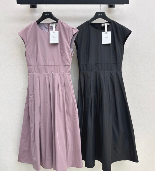 Draped Back-Detail Midi Dress