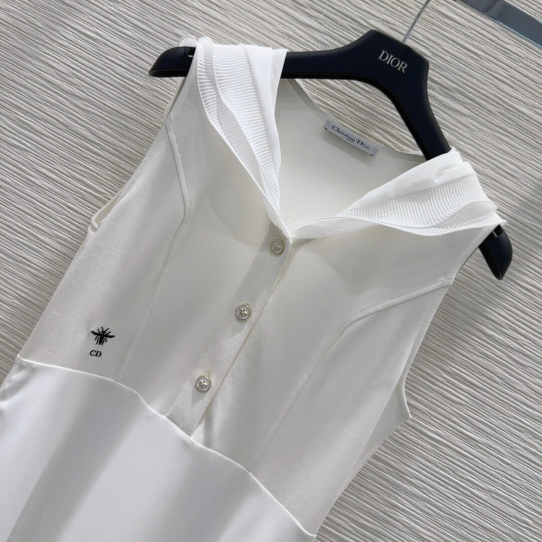 Classic Minimalist Solid Lace Trim Dress