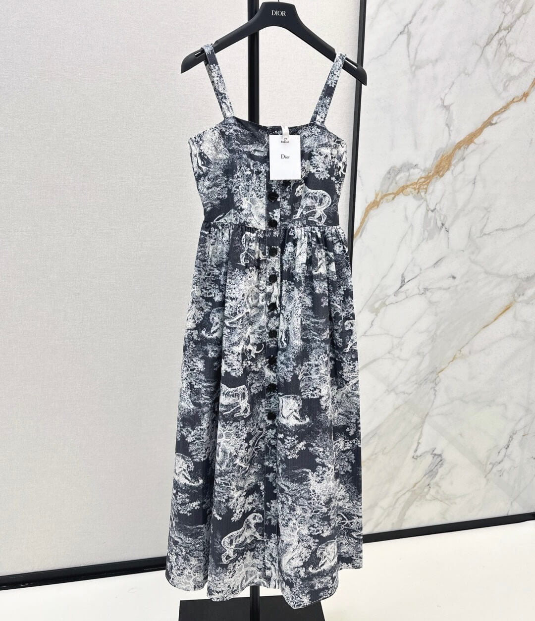 Minimalist Jungle Print Strappy Dress