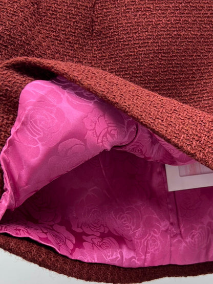 Retro Caramel Tweed Vest + Skirt Set (Advanced Hand-Spun Series)