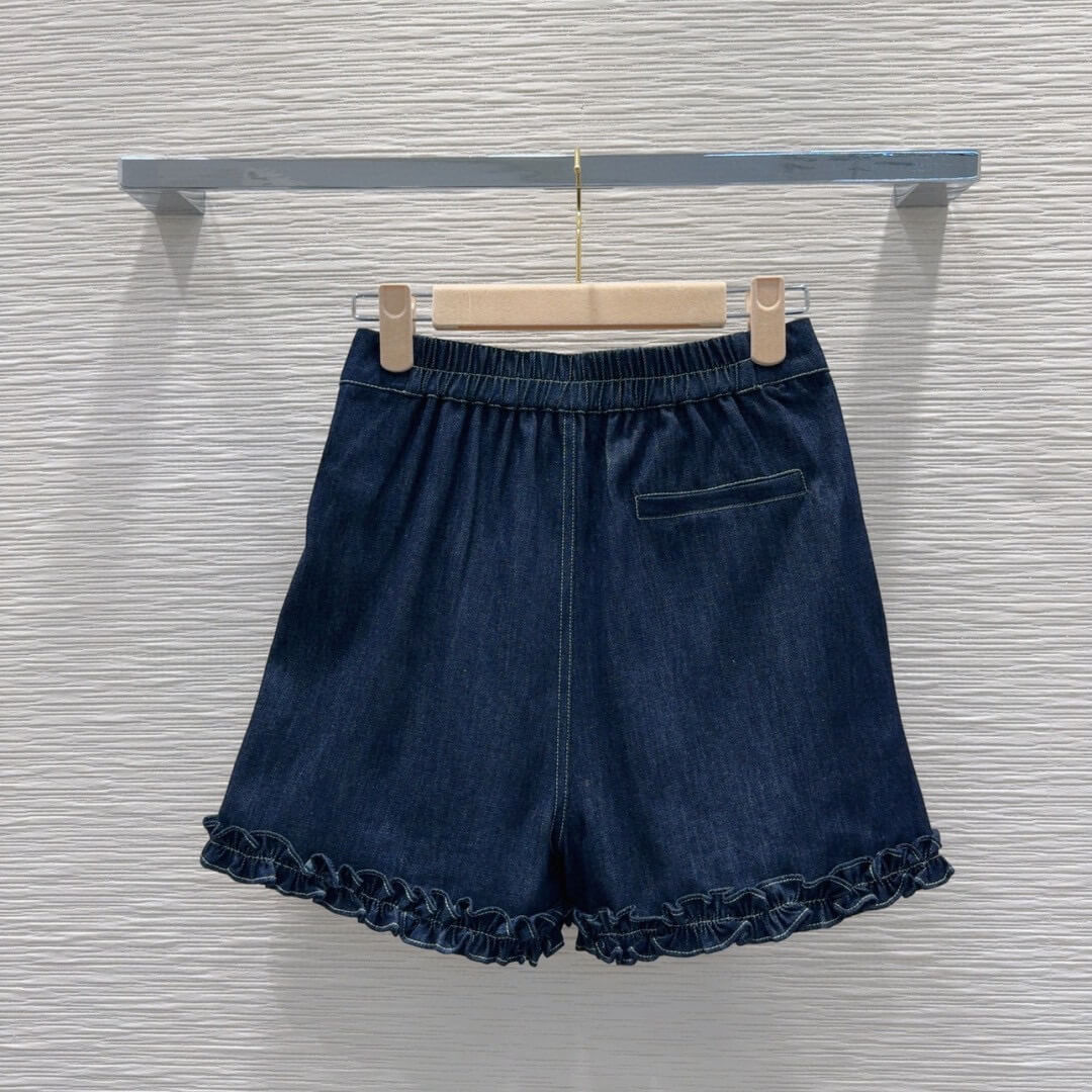 Classic Lightweight Denim Cropped Vest & Shorts Set