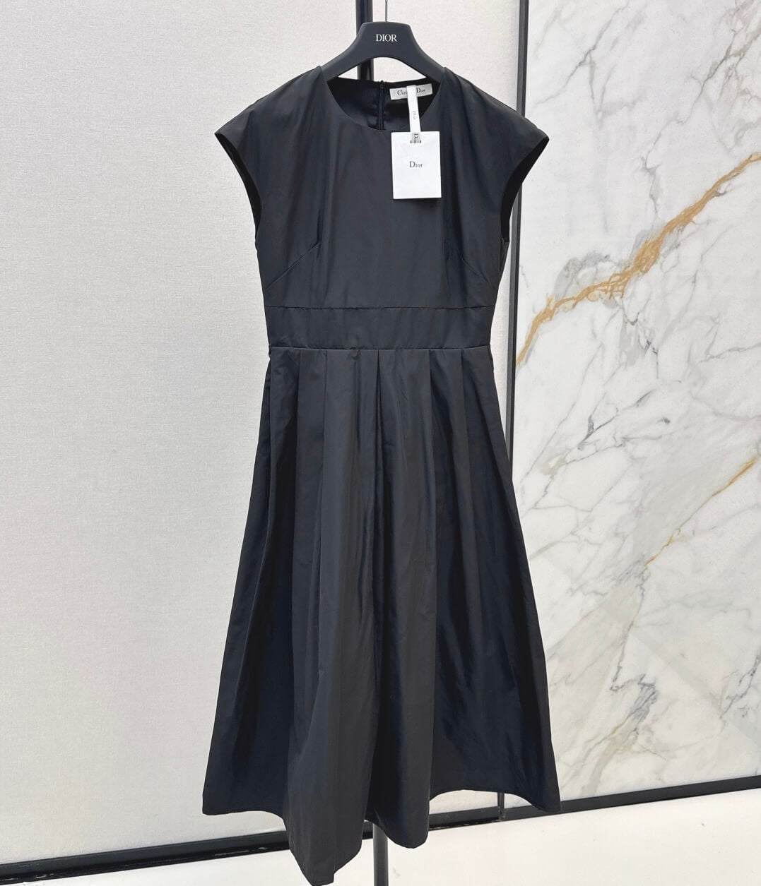 Draped Back-Detail Midi Dress