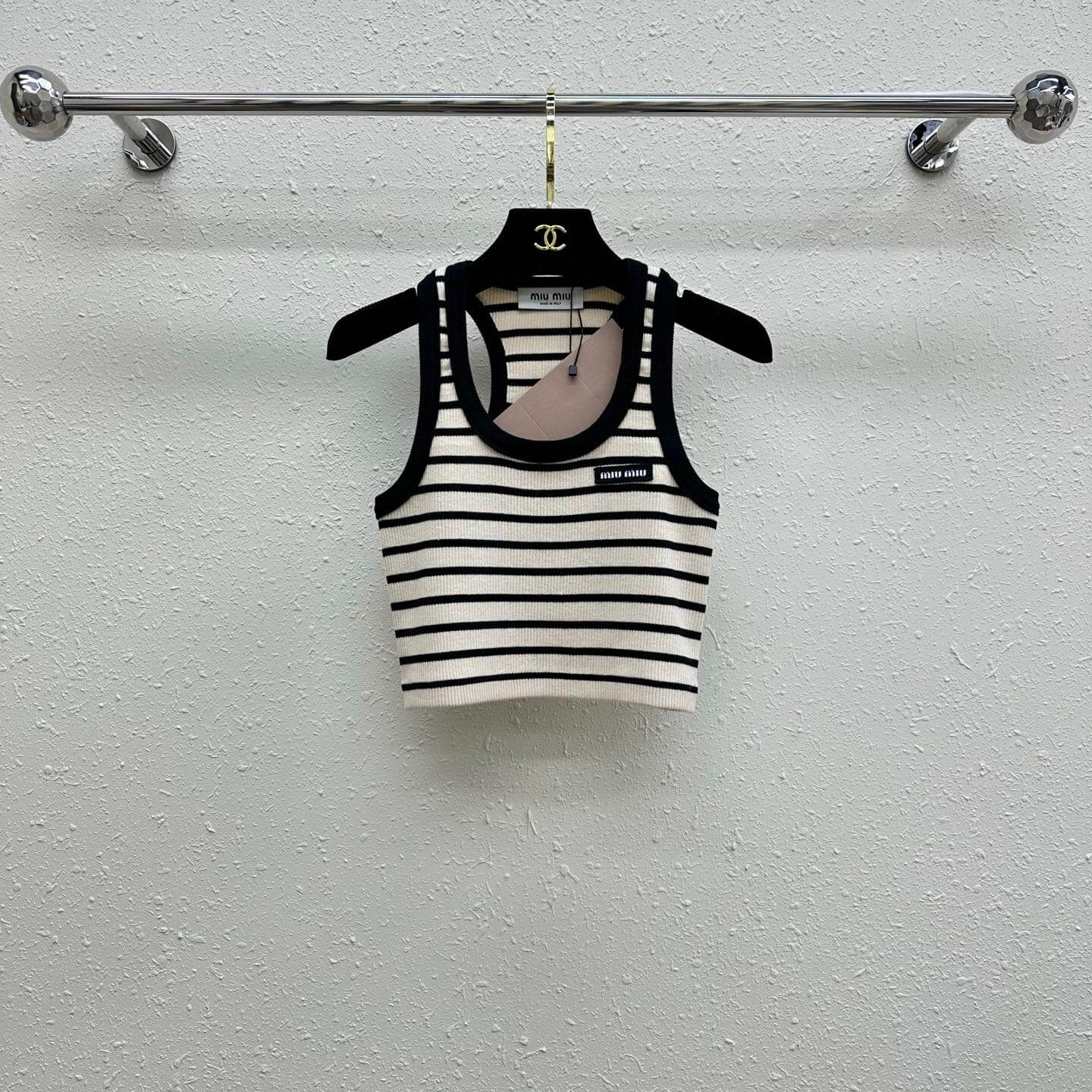 Classic Versatile Striped U-Neck Vest