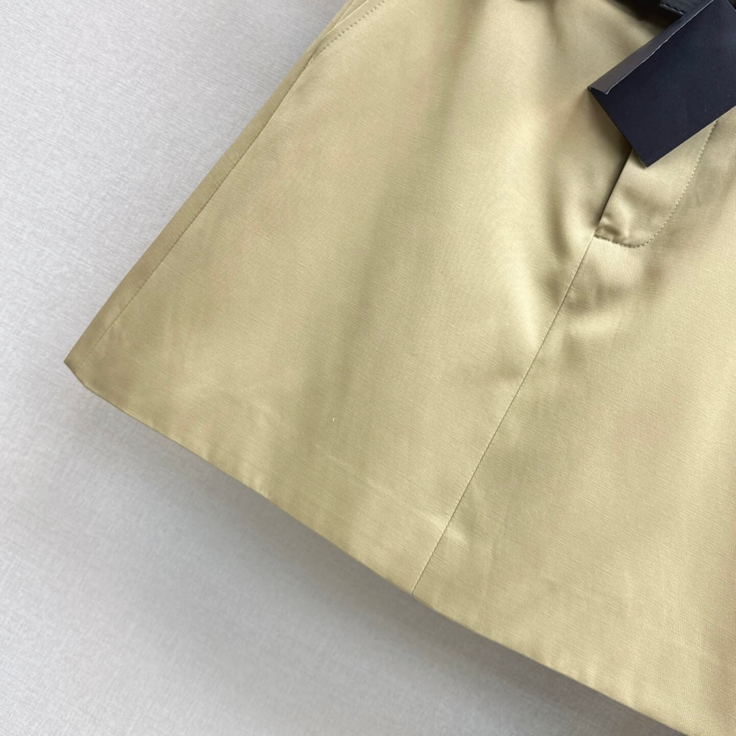 Vintage Utility Mini Skirt in Trench Fabric