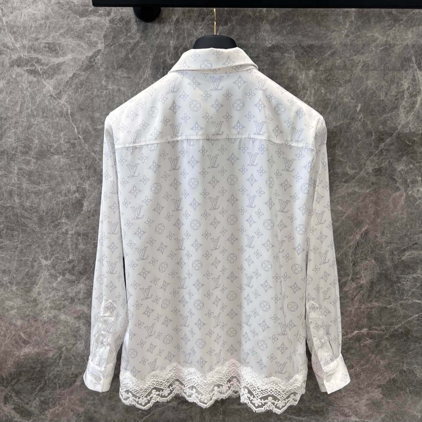 Lace Four-Leaf Clover Element Print Shirt & Shorts Set