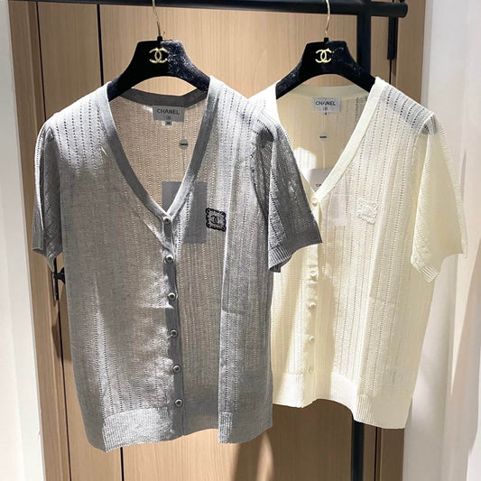 Breathable Fashion Cardigan with Logo Accents