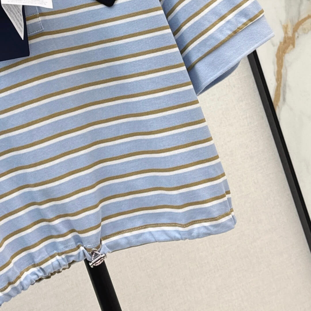 Striped Adjustable Hem T-Shirt
