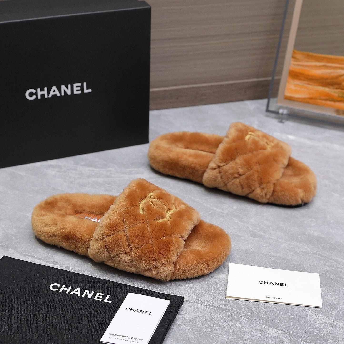 25fw Lambswool slippers