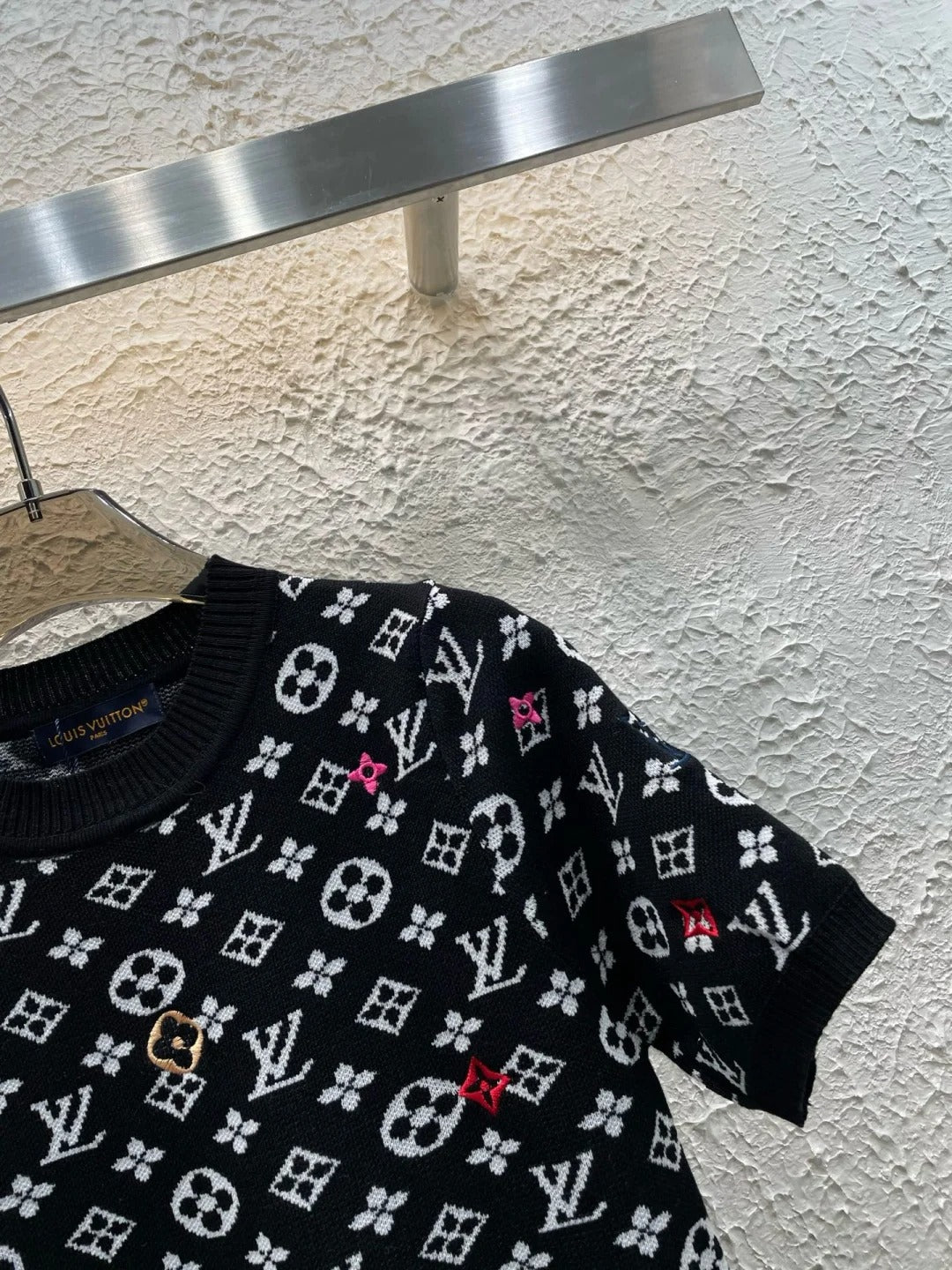 25ss new spring dark pattern jacquard knitted T-shirt