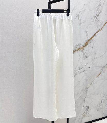 Unlined Wide-Leg Trousers