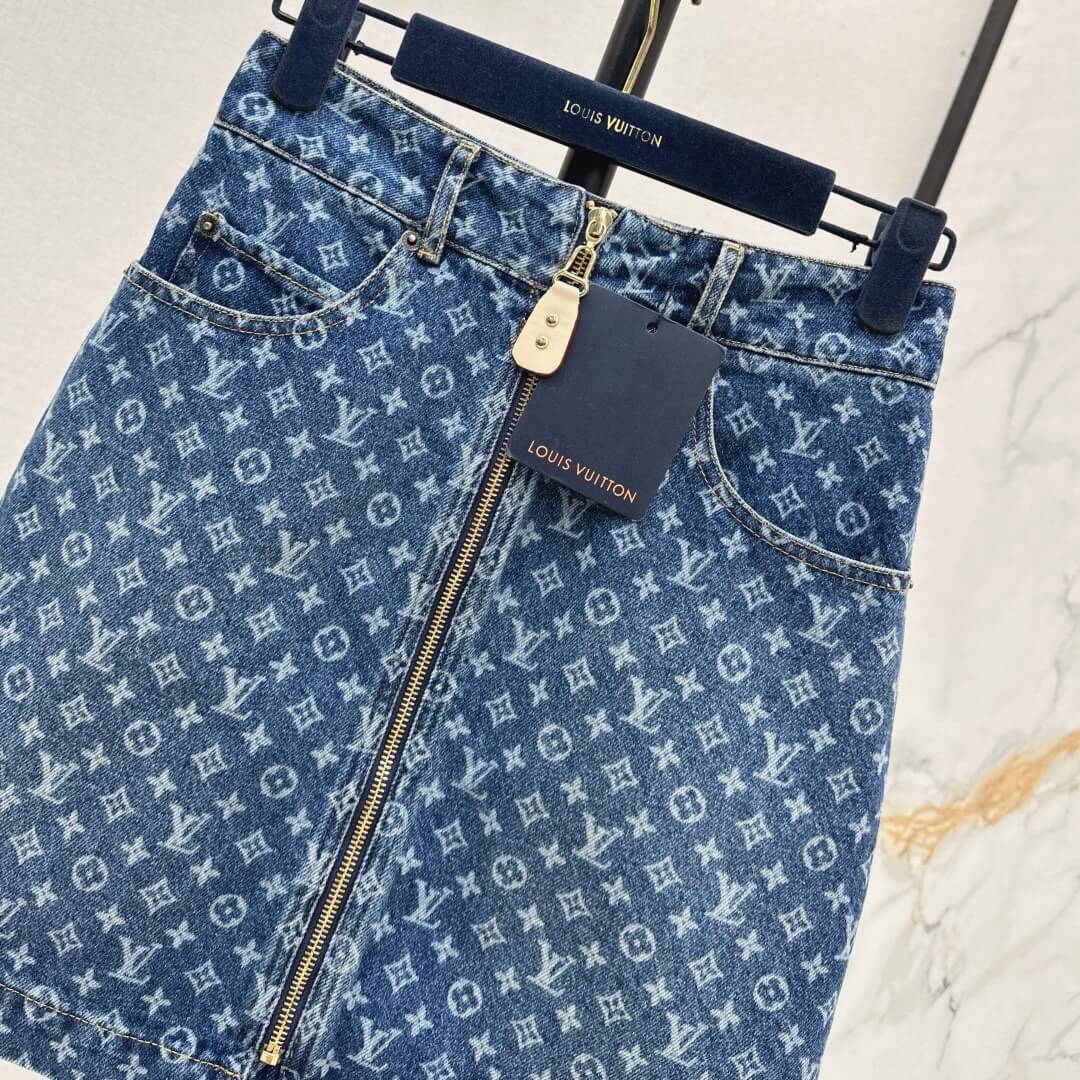 Utility Zip-Front Denim Mini