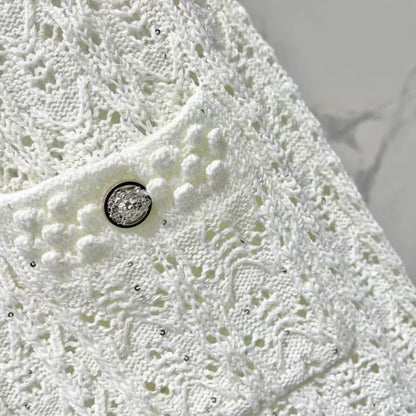 Classic Sailor Collar Camellia Knit Dress