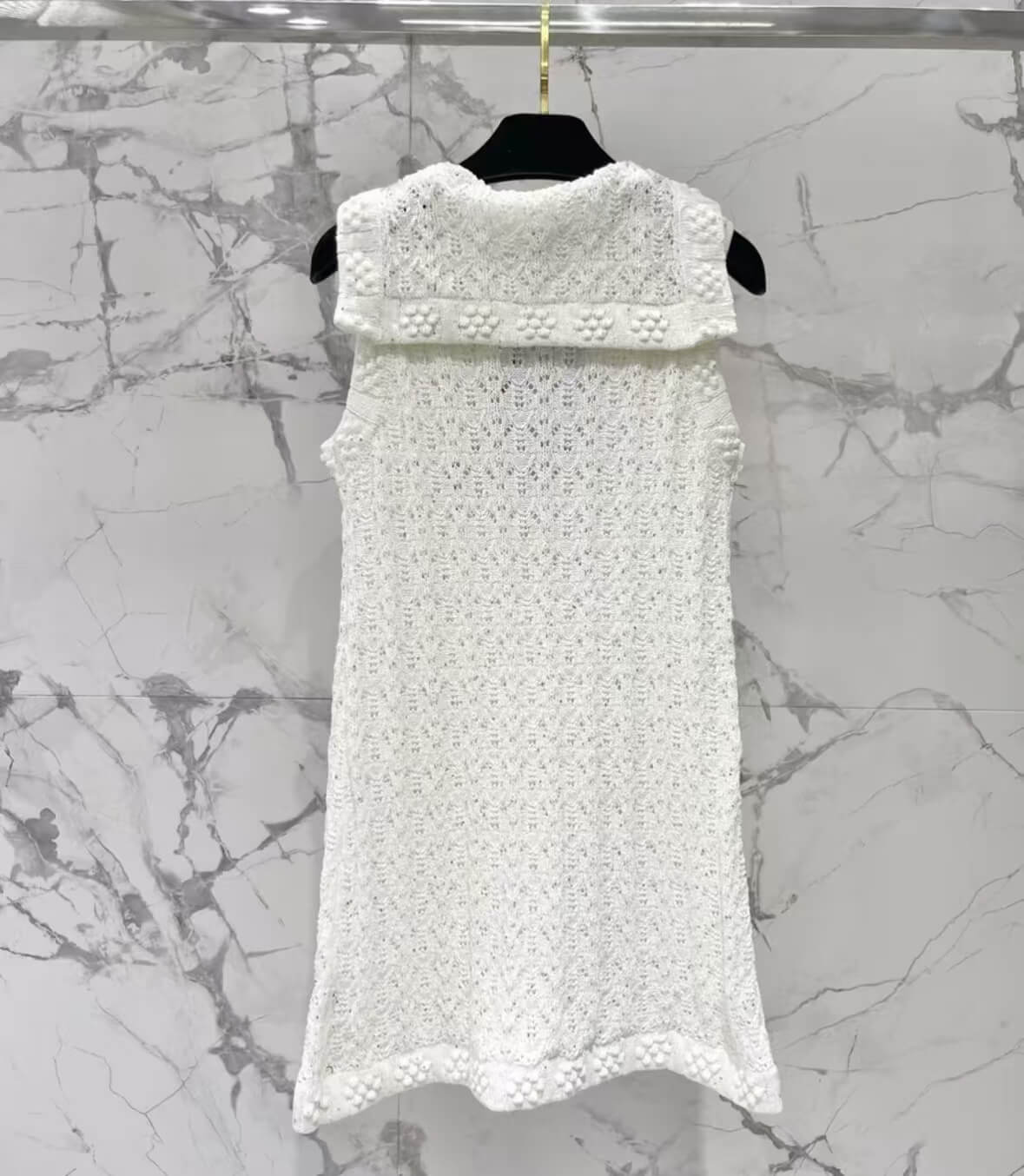 Classic Sailor Collar Camellia Knit Dress