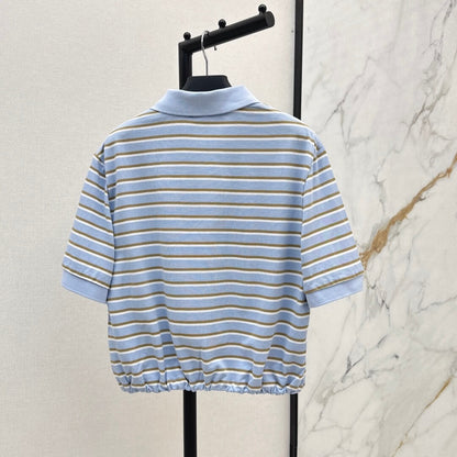 Striped Adjustable Hem T-Shirt