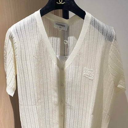 Breathable Fashion Cardigan with Logo Accents