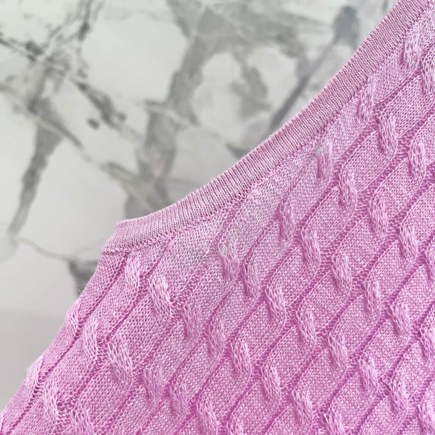 Elegant Knit Vest with Decorative Colored Buttons