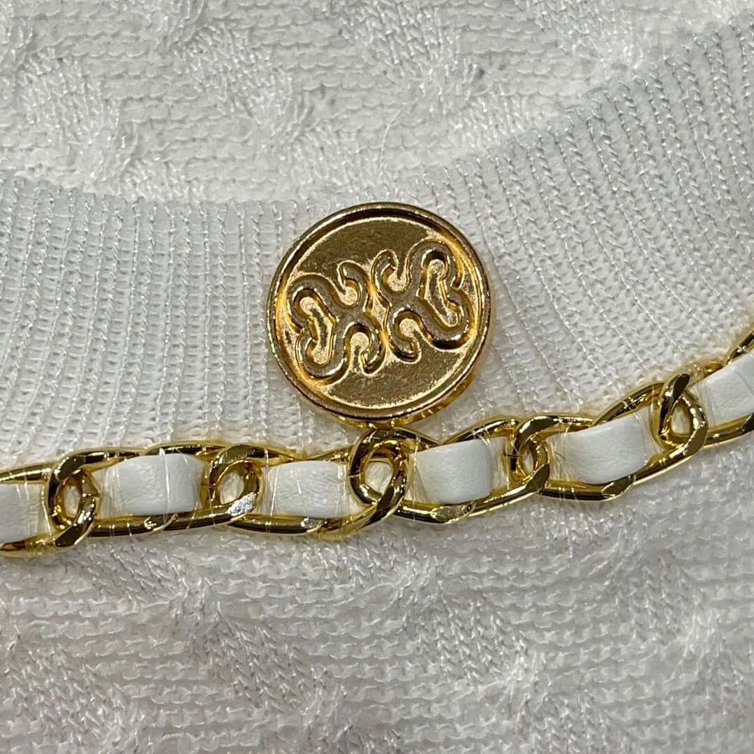 Colorful Diamond Brooch Round-Neck Vest Dress