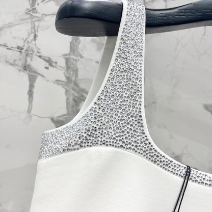 Sequin-Studded Cutout Mini Dress