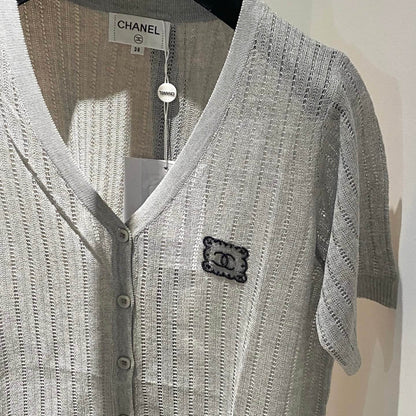 Breathable Fashion Cardigan with Logo Accents