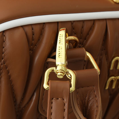 Mi 25 Large Lambskin Textured Vintage Baguette Bag