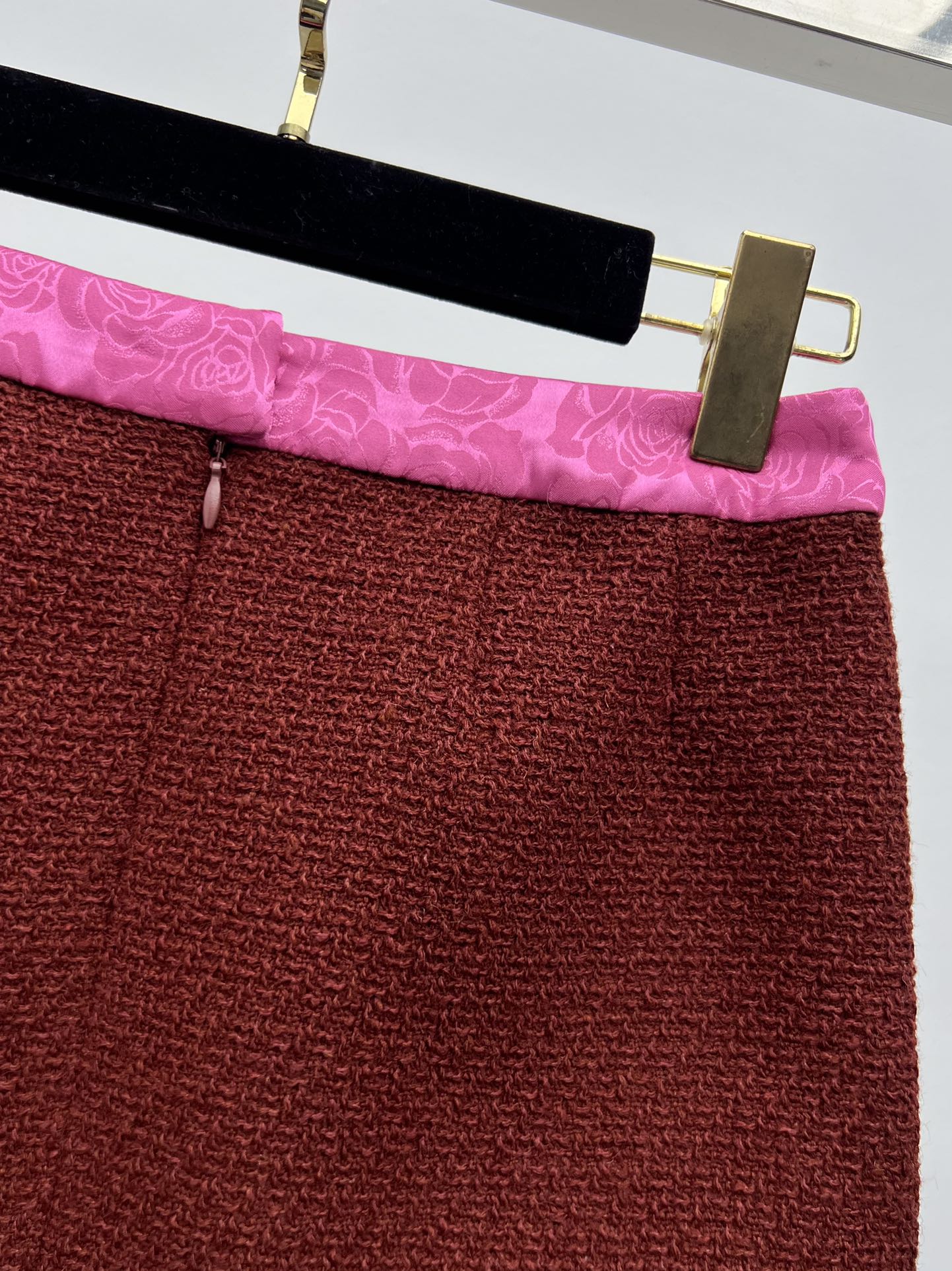 Retro Caramel Tweed Vest + Skirt Set (Advanced Hand-Spun Series)