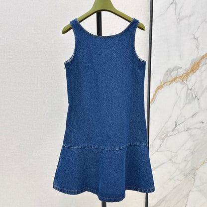 Preppy Denim Pinafore Dress