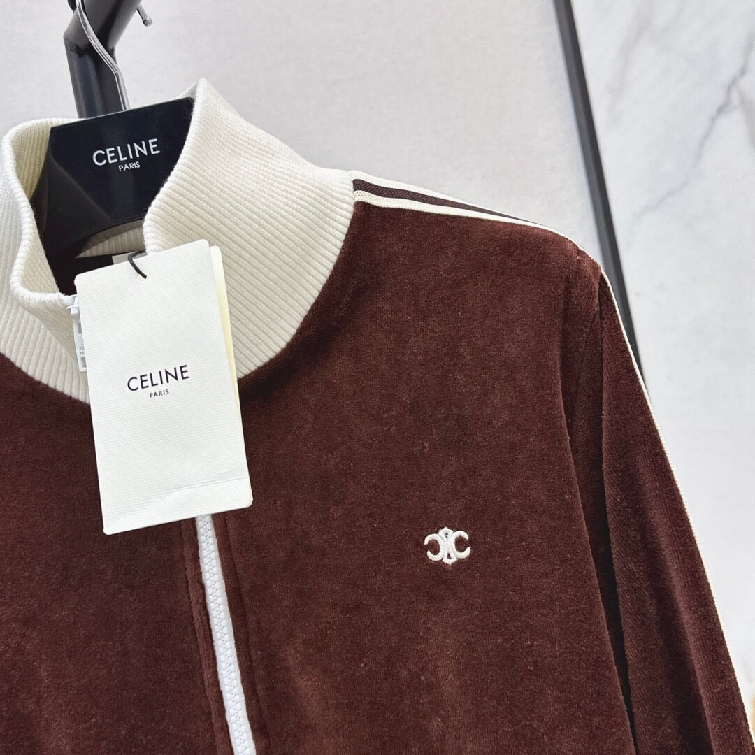 Classic Color-Block Velvet Blazer