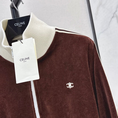 Classic Color-Block Velvet Blazer