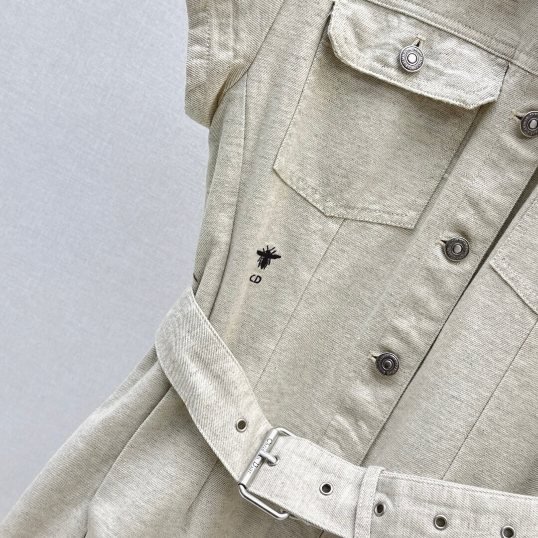 Artistic Print Notch-Collar Dress