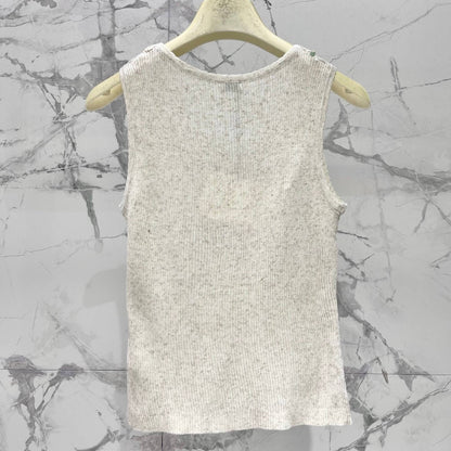 Slim-Fit Colorblock Sleeveless Shell Top