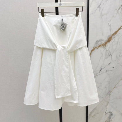 Adjustable-Waist Shirt & Faux Layered Skirt Set