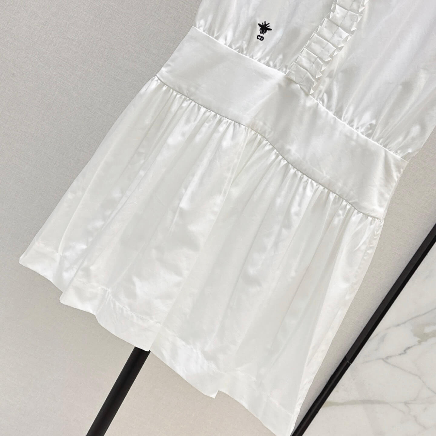 V-Neck Flounced Hem Dress