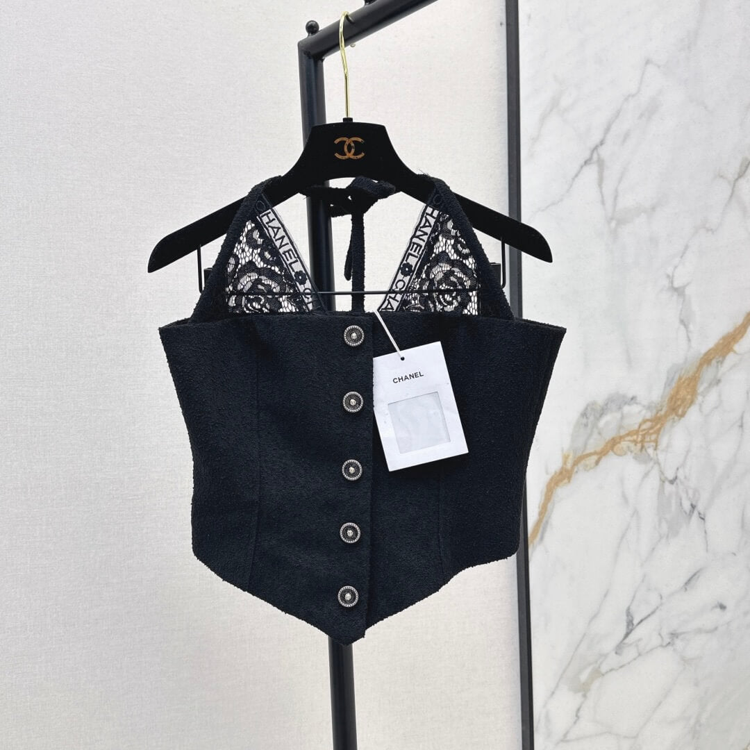 Sexy Lace Bandeau Halter Neck Top