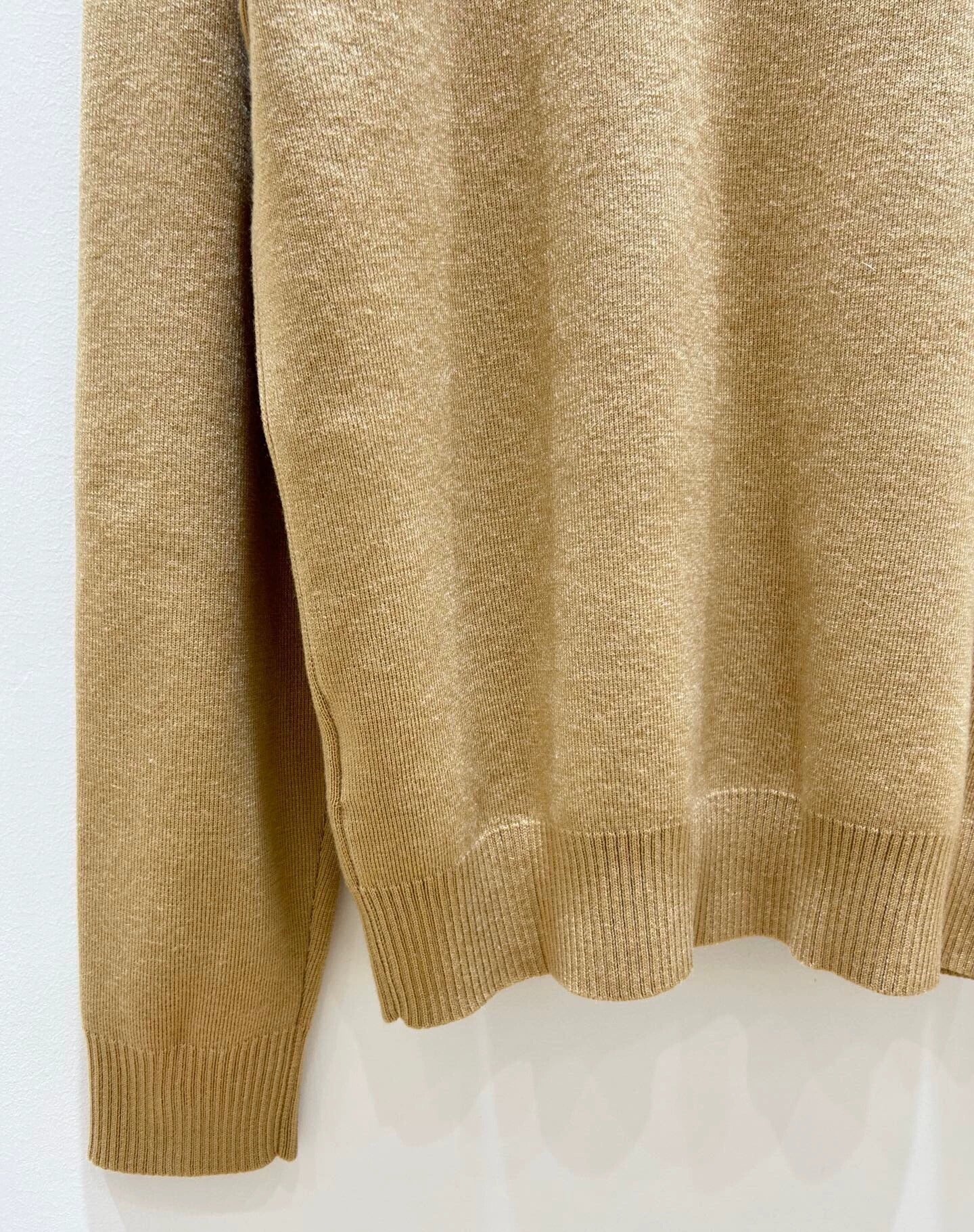 25 wool colorblock round neck knitted cardigan