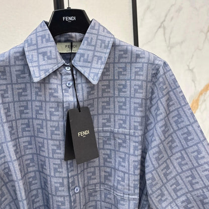 Casual Chic Letter-Print Shirt Dress