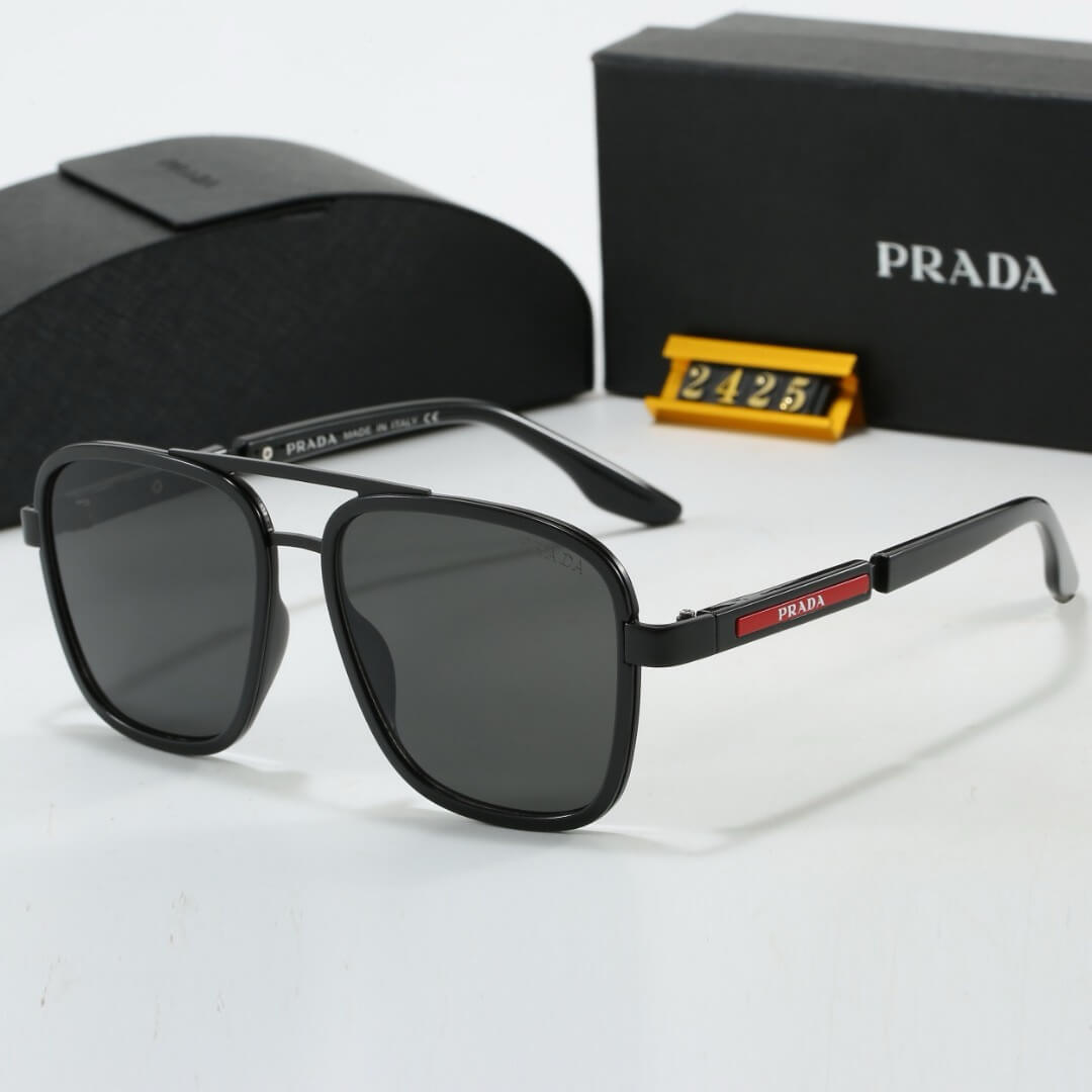 Red Stripe Letter Sunglasses