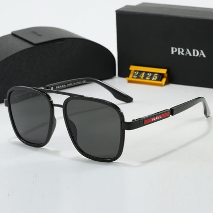 Red Stripe Letter Sunglasses