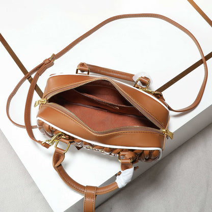 Mi 25 Large Lambskin Textured Vintage Baguette Bag