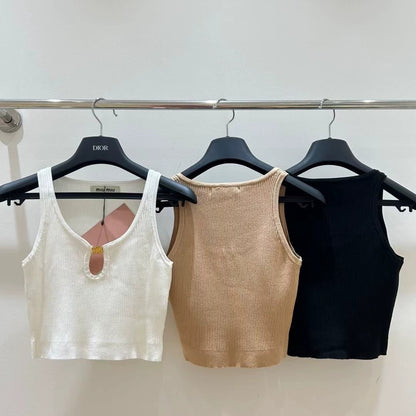 25 Metal Letter Hollow Short Navel-Exposed Suspender