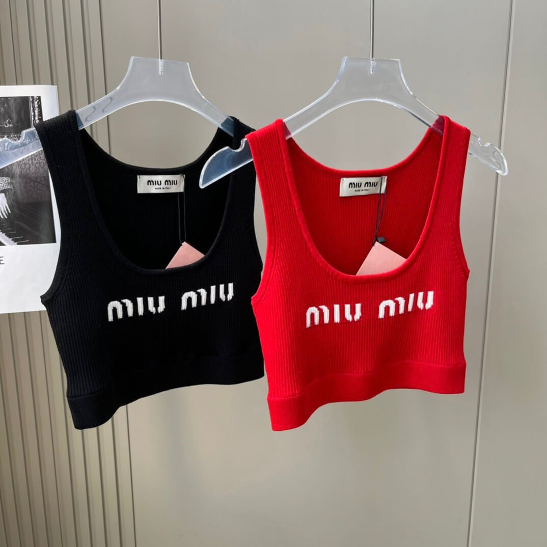 Vibrant Cropped Embroidered Knit Vest